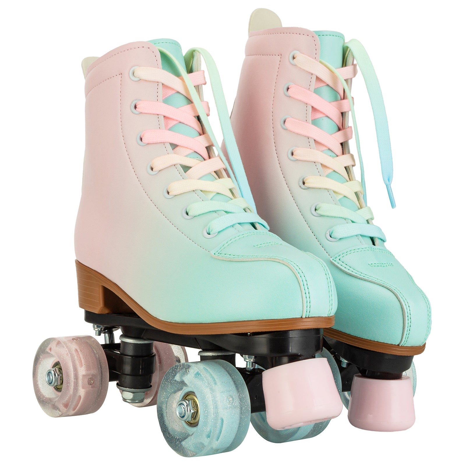 Women Double Row Roller Skates PU Leather Roller Skates Skating Shoes Inline 4 Wheels Sneakers Outdoor Children's Skate Shoes - silverfoxgoods
